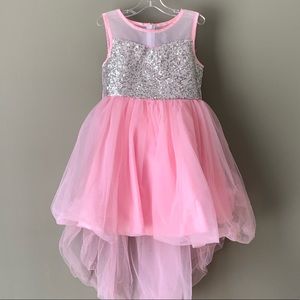 Girls Pink and Silver Dress